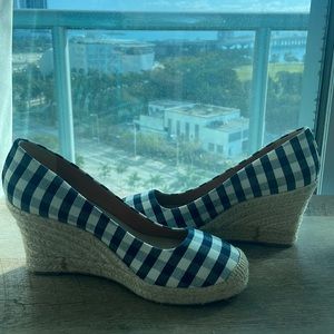 NEW Jcrew espadrille in blue plaid- size 7
